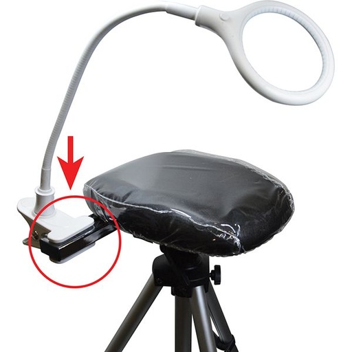 Fixation pour lampe loupe