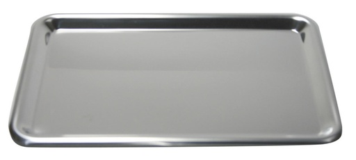 Plateau d'instruments inox brillant 30 x 20cm